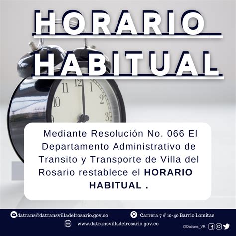 Horario habitual